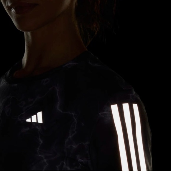 Adidas Women's Own The Run Allover Print Tee Size Large - Picture 6 of 10